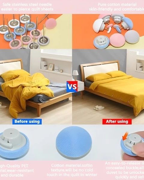 4pcs Mushroom Shape Bedsheet Clips